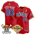 New York Knicks 2026 Champions Patch x One Piece Vapor Custom Baseball Jersey - All Stitched