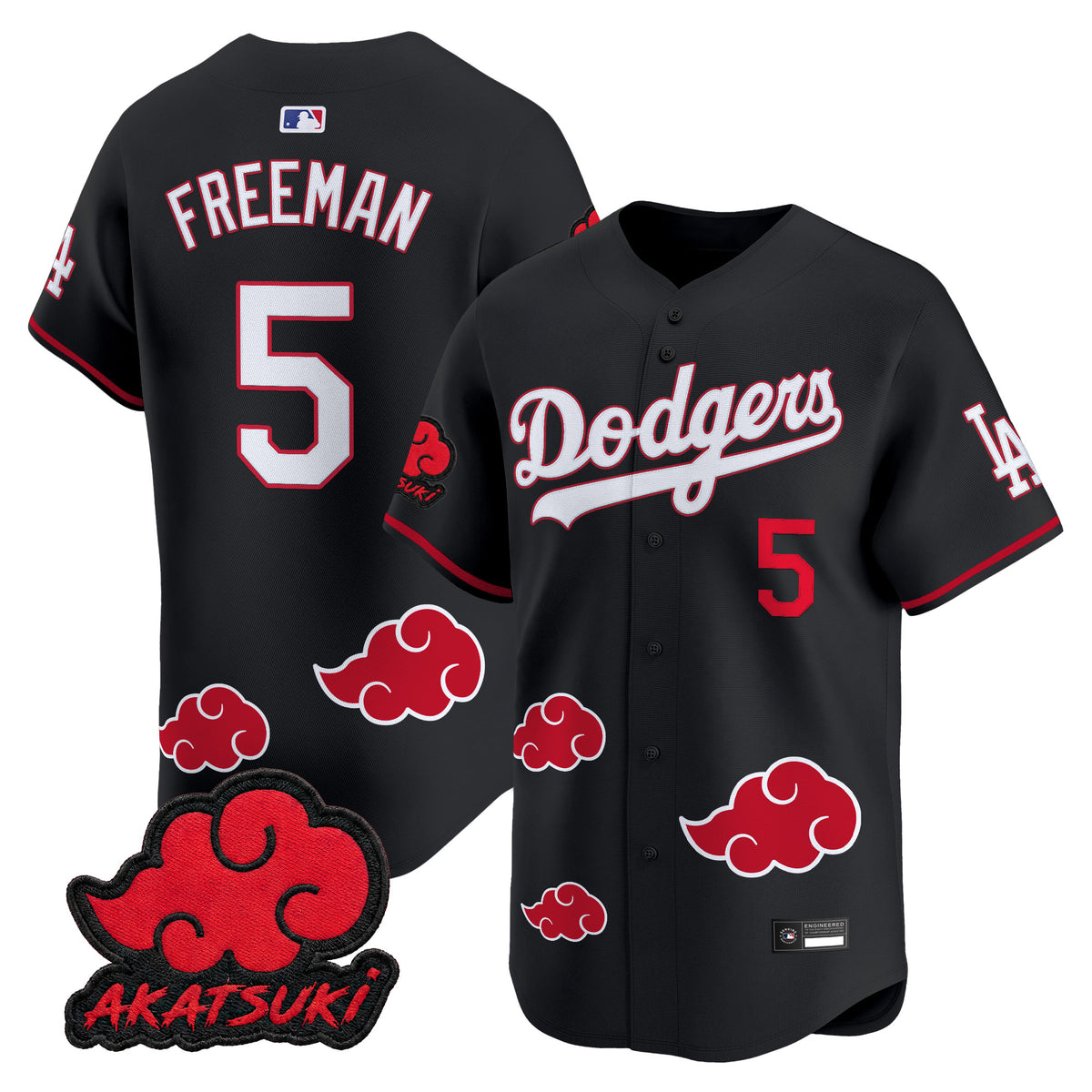 Los Angeles Dodgers x Naruto "Akatsuki Edition" Vapor Premier Limited Jersey - Stitched