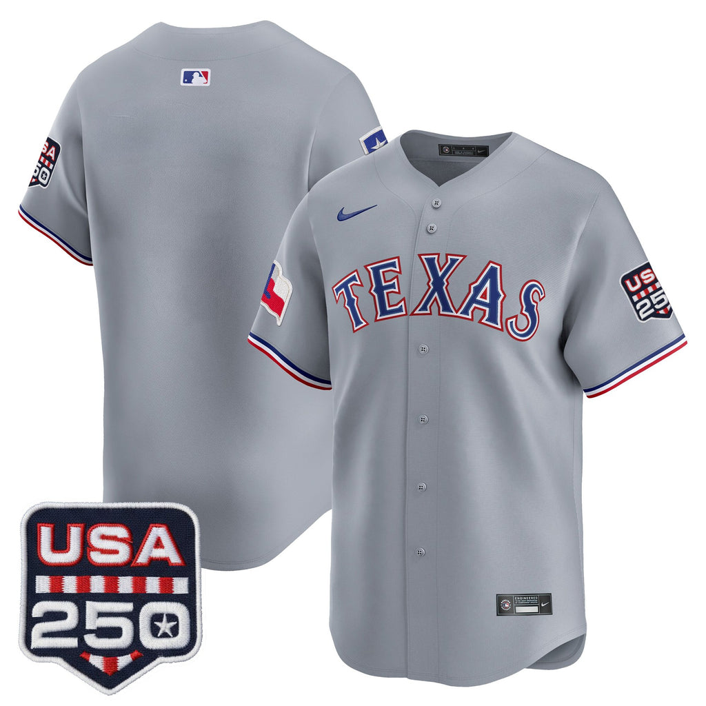 Men's Texas Rangers USA 250 Fourth of July Vapor Premier Limited Jersey - All Stitched