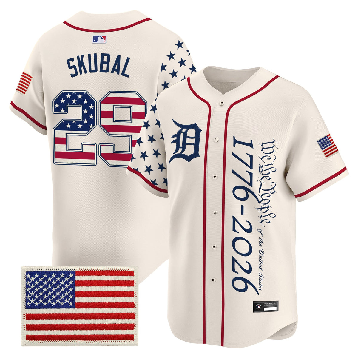 Men's Detroit Tigers "America250 Edition" Vapor Premier Limited Jersey V2 - All Stitched
