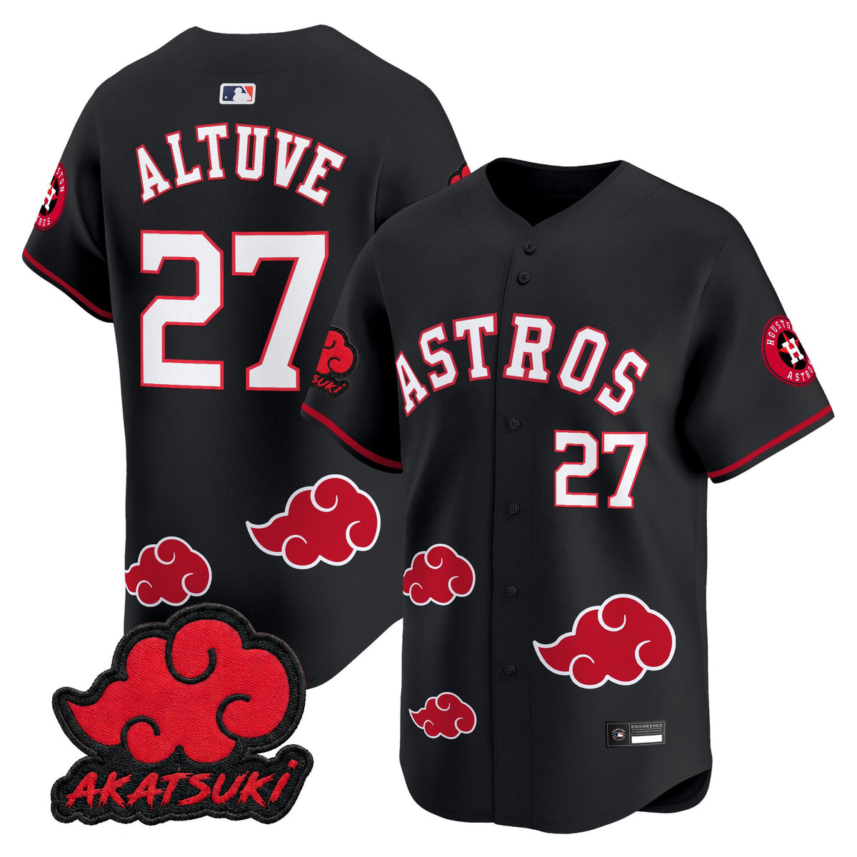 Houston Astros x Naruto Akatsuki Edition Vapor Premier Limited Jersey - Stitched