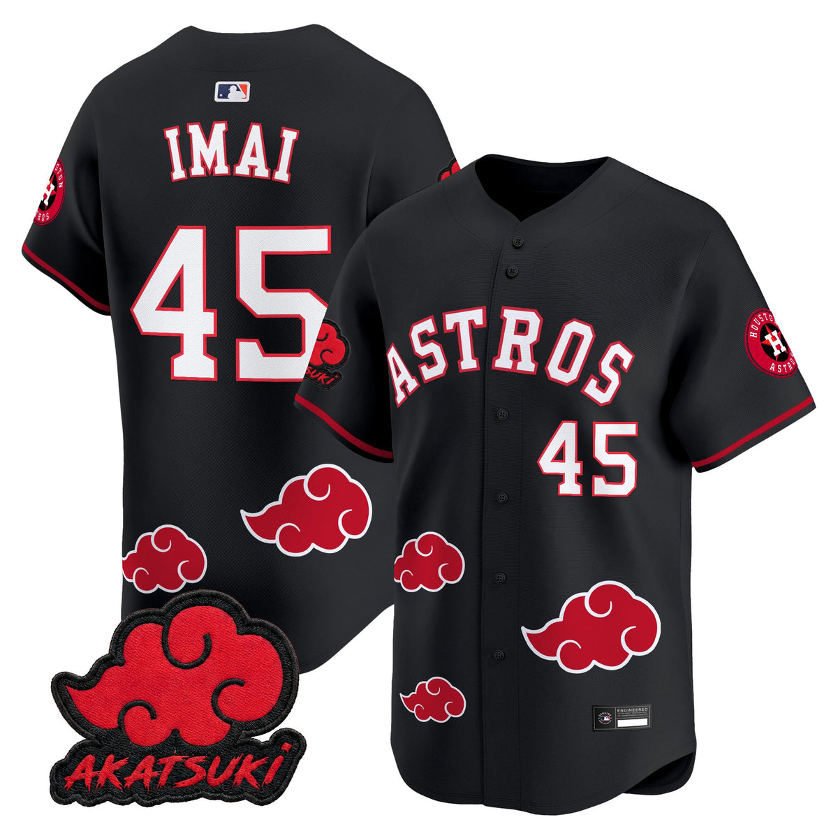 Houston Astros x Naruto Akatsuki Edition Vapor Premier Limited Jersey - Stitched