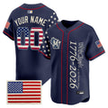 Milwaukee Brewers "America 250 Edition" Vapor Premier Limited Custom Jersey V2 - All Stitched