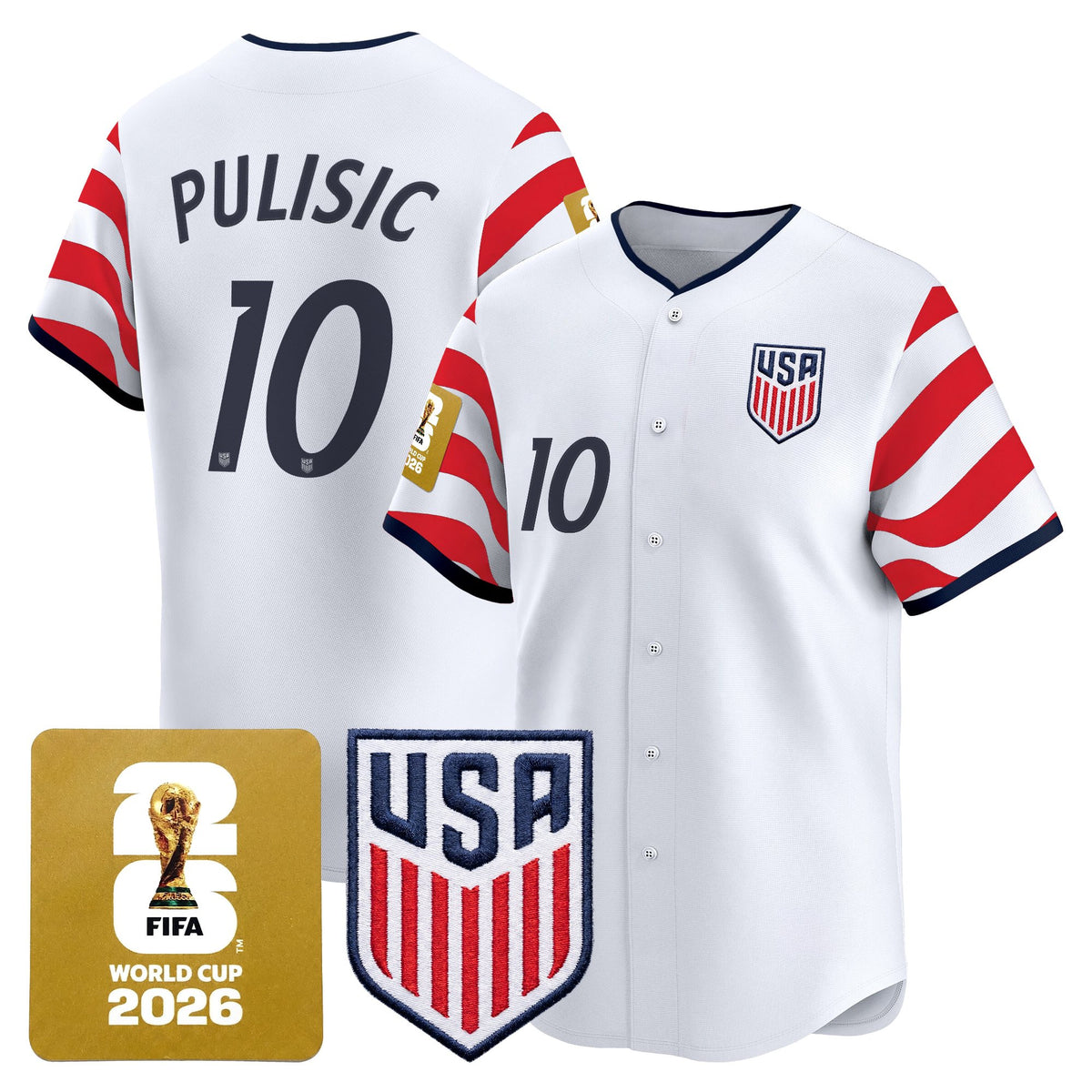 Men's USMNT 2026 World Cup Vapor Baseball Jersey - Stitched