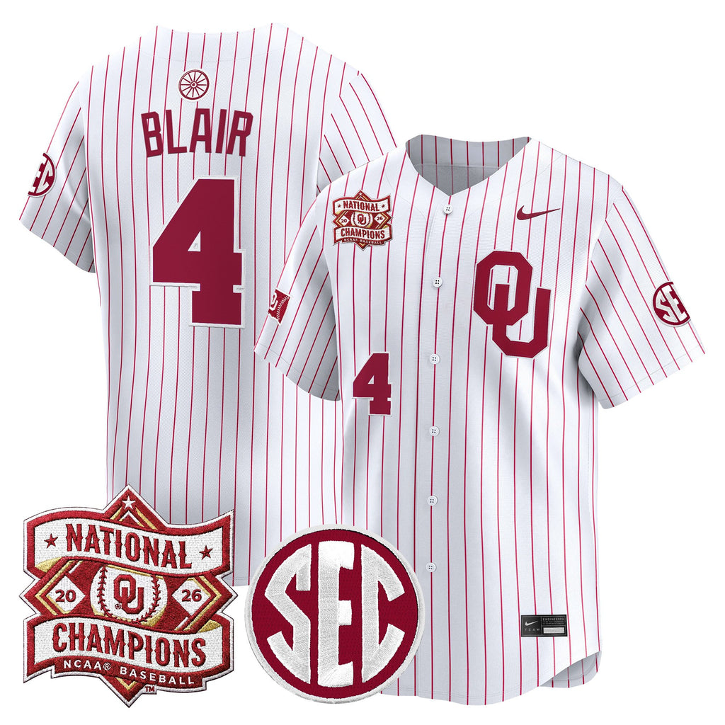 Men's Oklahoma Sooners 2026 National Champions Patch Vapor Premier Limited Jersey V2 - All Stitched