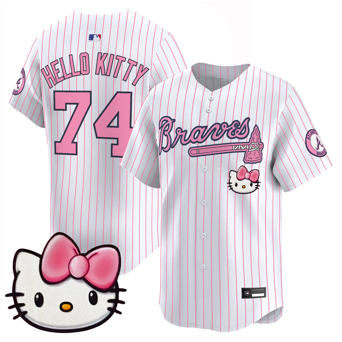 Atlanta Braves x Sanrio Friends Vapor Premier Limited Jersey - All Stitched