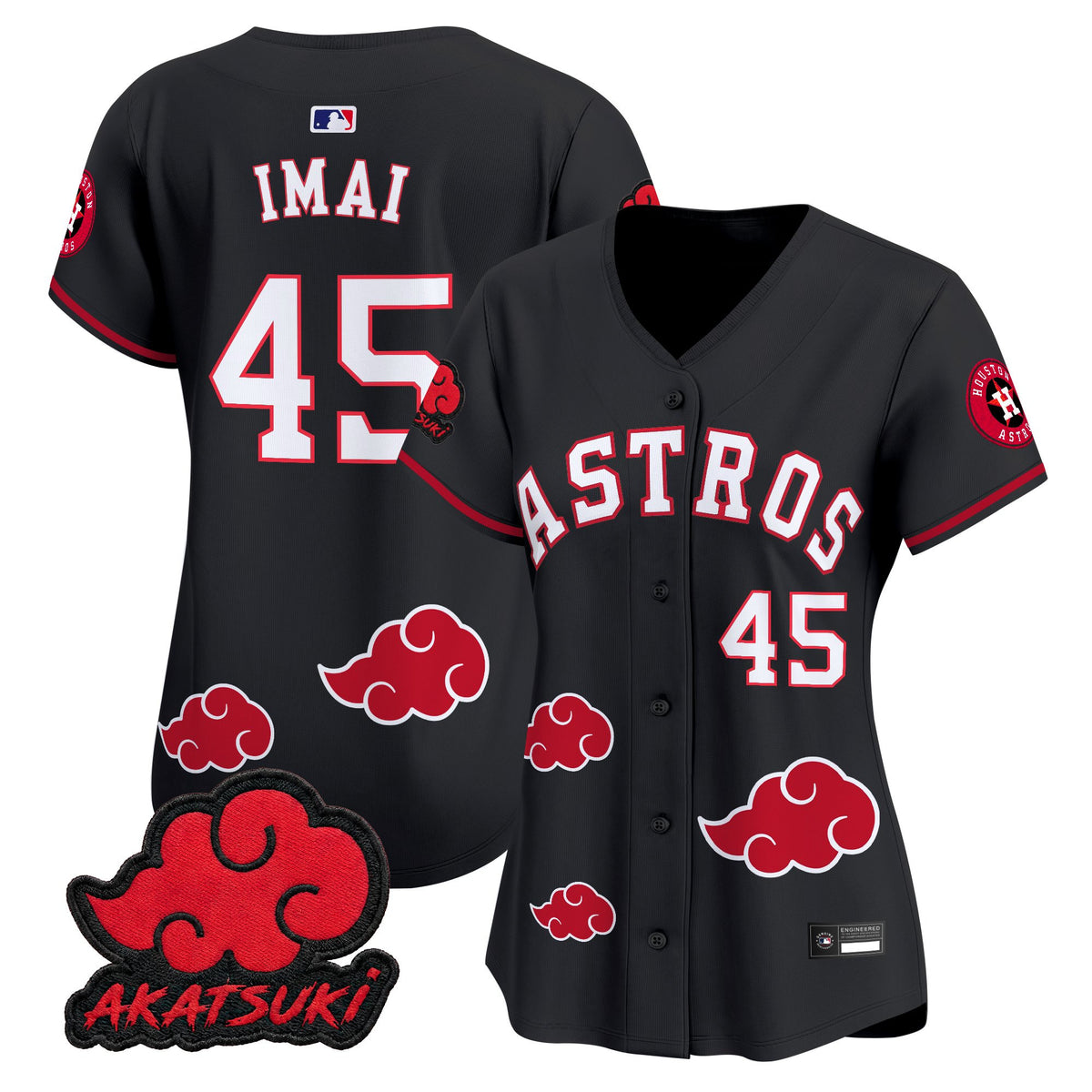 Houston Astros x Naruto Akatsuki Edition Vapor Premier Limited Jersey - Stitched
