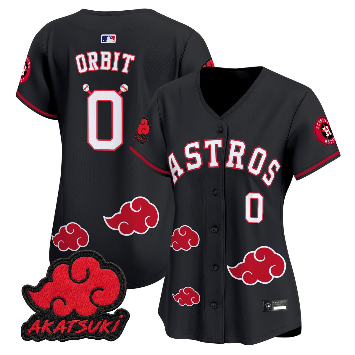 Houston Astros x Naruto Akatsuki Edition Vapor Premier Limited Jersey - Stitched
