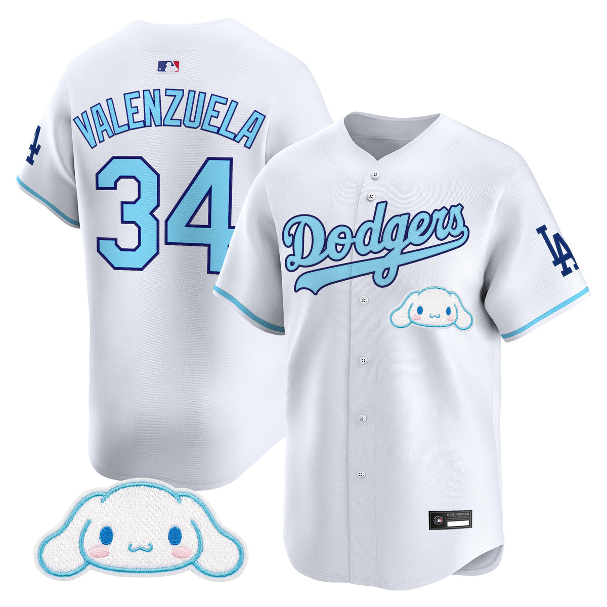 Los Angeles Dodgers x Cinnamoroll Vapor Premier Limited Jersey - All Stitched