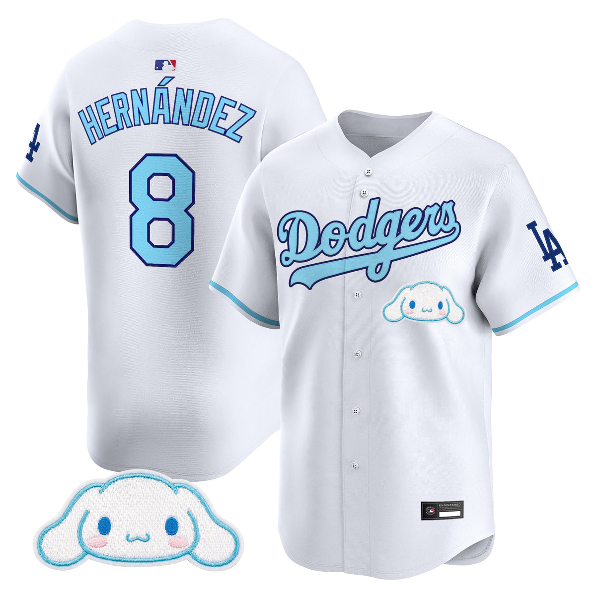 Los Angeles Dodgers x Cinnamoroll Vapor Premier Limited Jersey - All Stitched