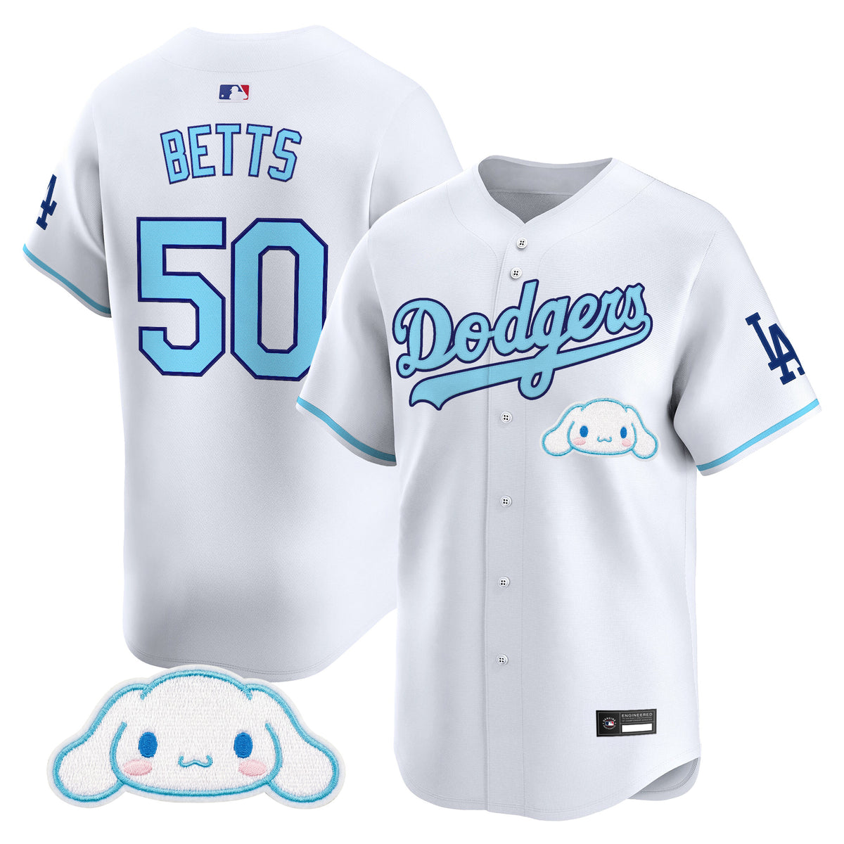Los Angeles Dodgers x Cinnamoroll Vapor Premier Limited Jersey - All Stitched