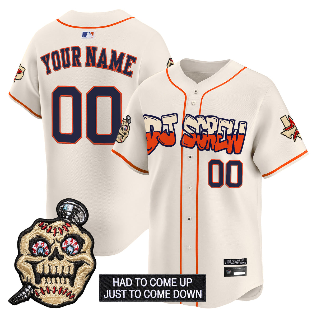 Houston Astros Screwed Up Click Vapor Premier Limited Custom Jersey V2 - All Stitched