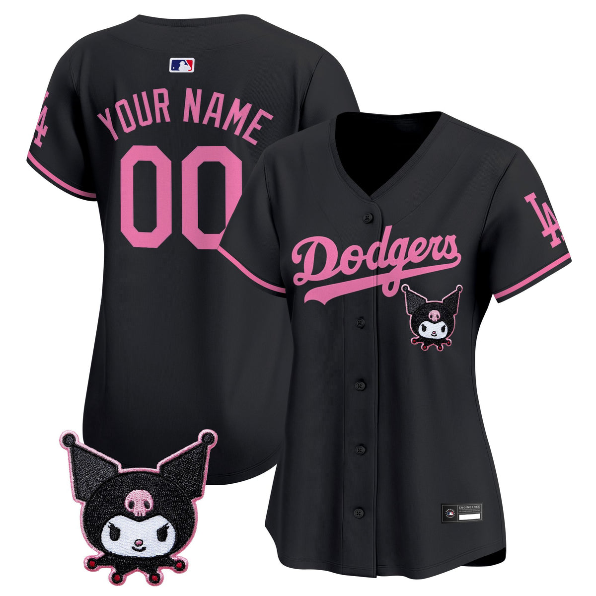 Los Angeles Dodgers x Kuromi Vapor Premier Limited Custom Jersey - All Stitched