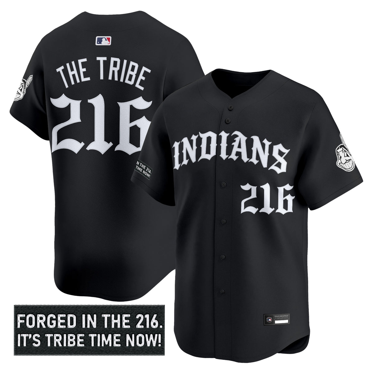Men's Cleveland Indians 'Old English Edition' Vapor Premier Limited Jersey - All Stitched