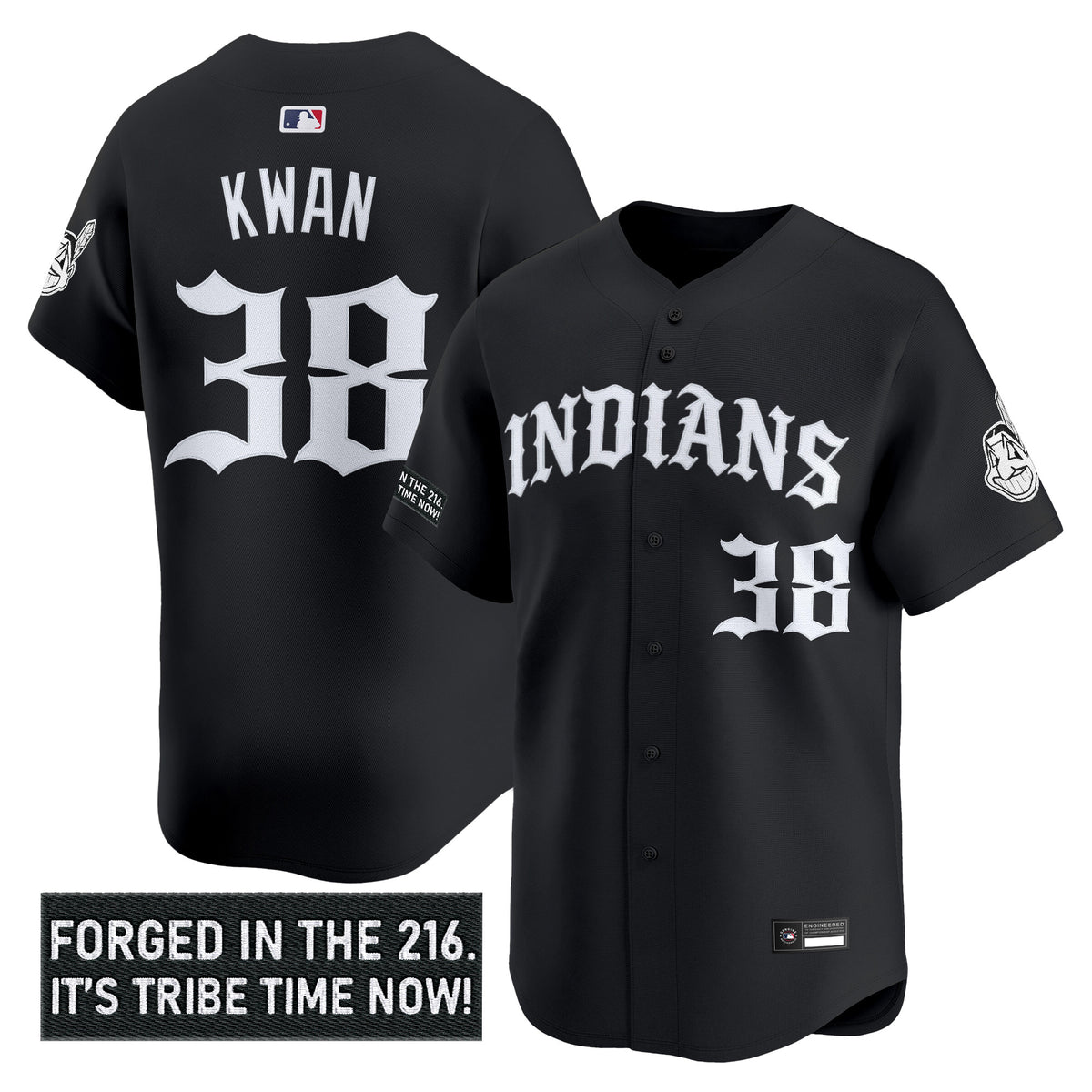 Men's Cleveland Indians 'Old English Edition' Vapor Premier Limited Jersey - All Stitched
