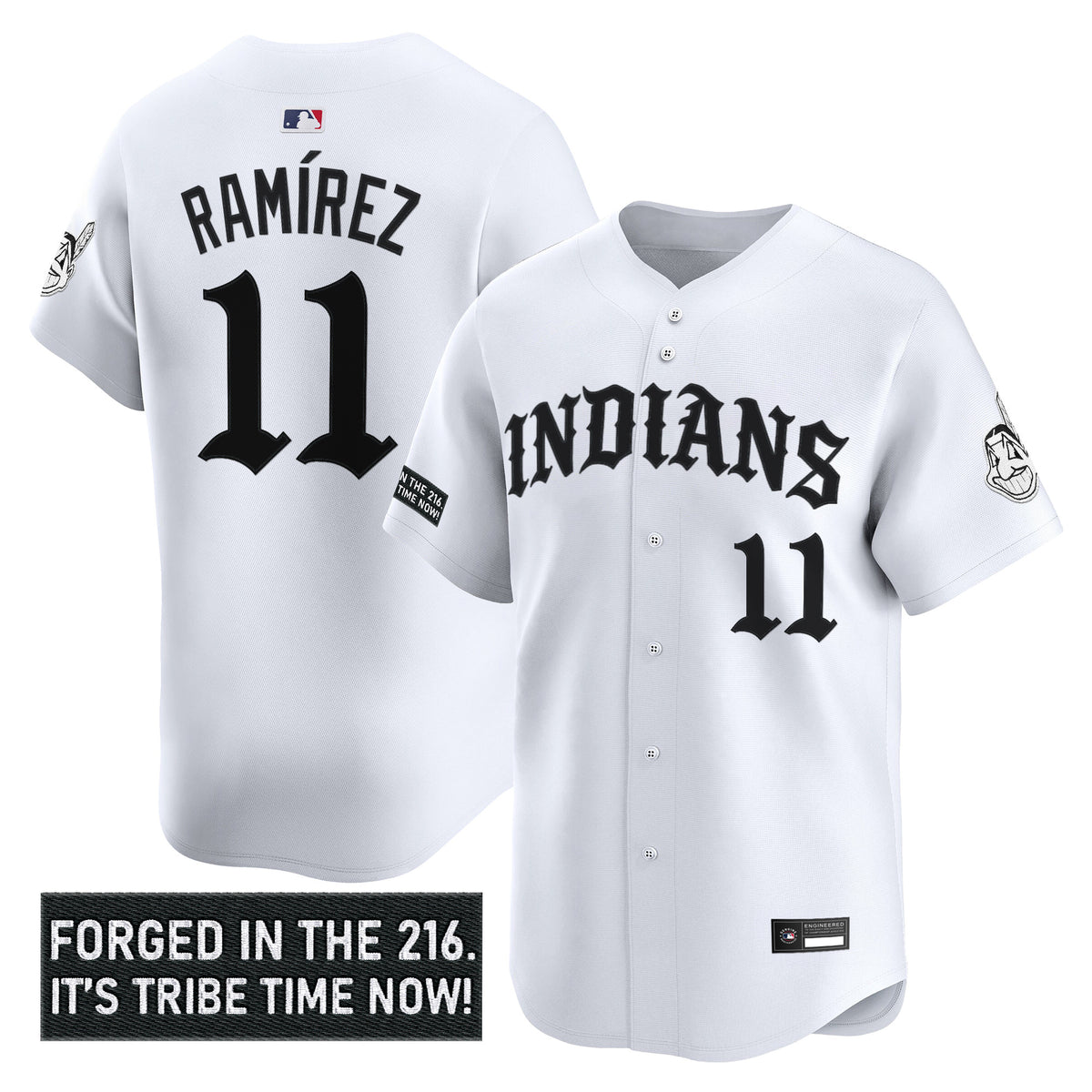 Men's Cleveland Indians 'Old English Edition' Vapor Premier Limited Jersey - All Stitched