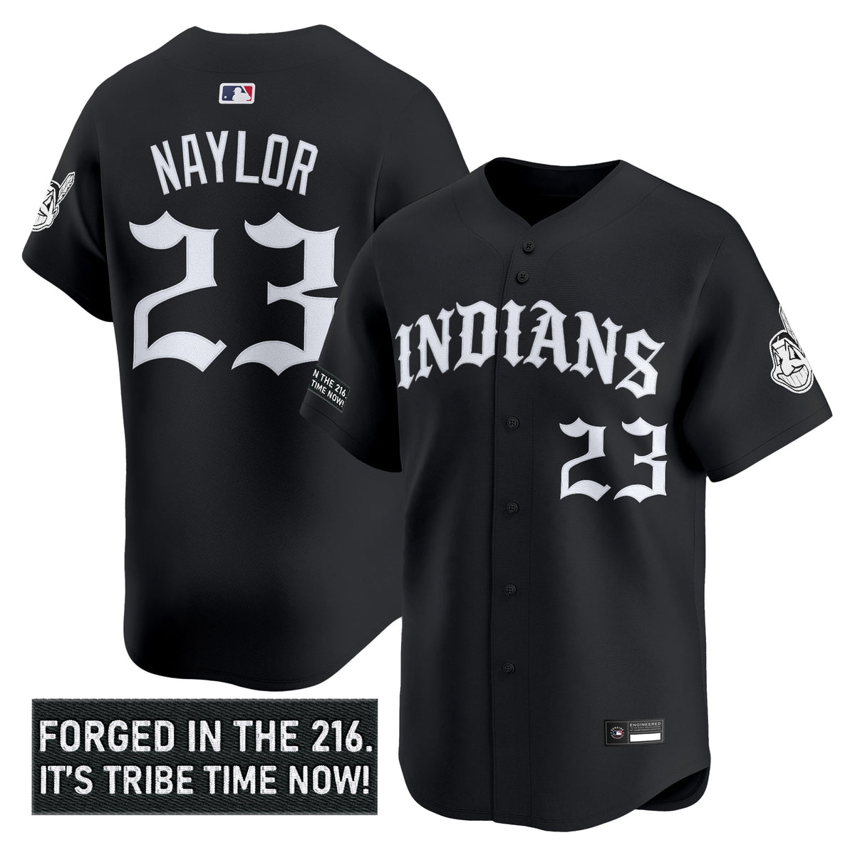 Men's Cleveland Indians 'Old English Edition' Vapor Premier Limited Jersey - All Stitched