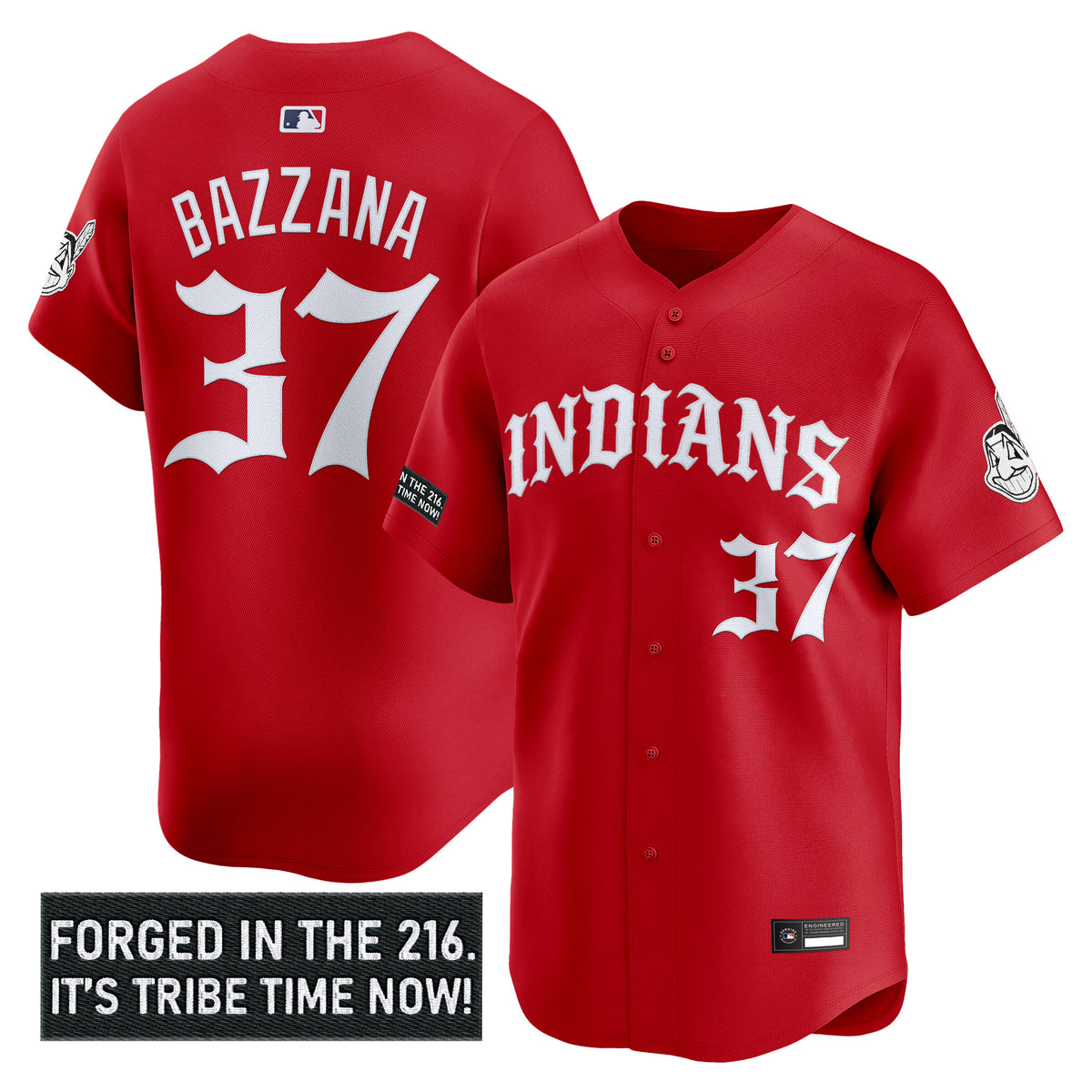 Men's Cleveland Indians 'Old English Edition' Vapor Premier Limited Jersey - All Stitched