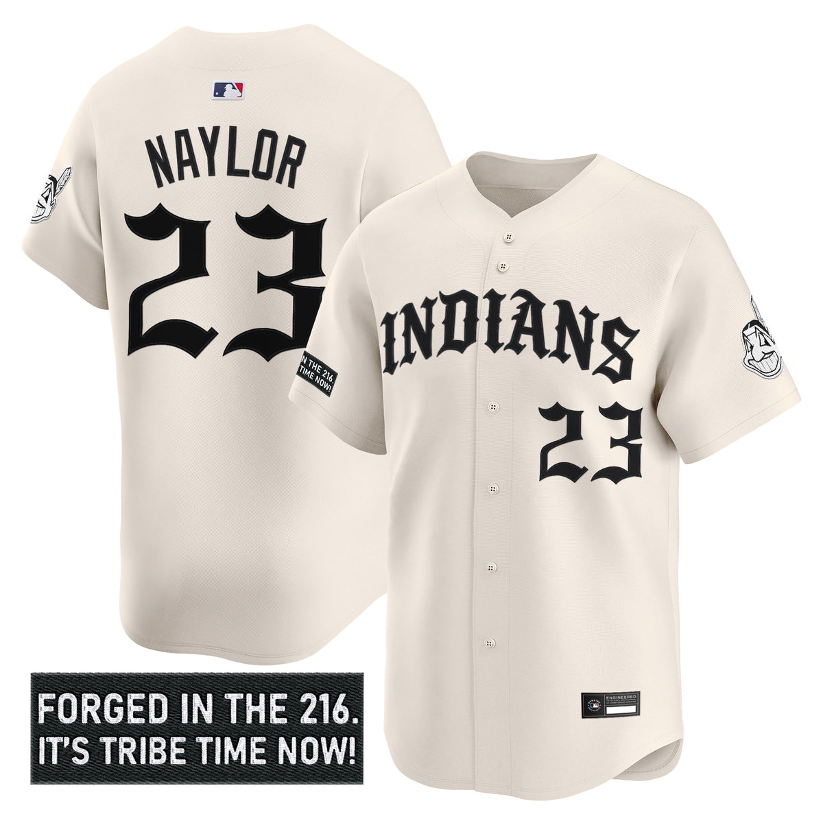Men's Cleveland Indians 'Old English Edition' Vapor Premier Limited Jersey - All Stitched