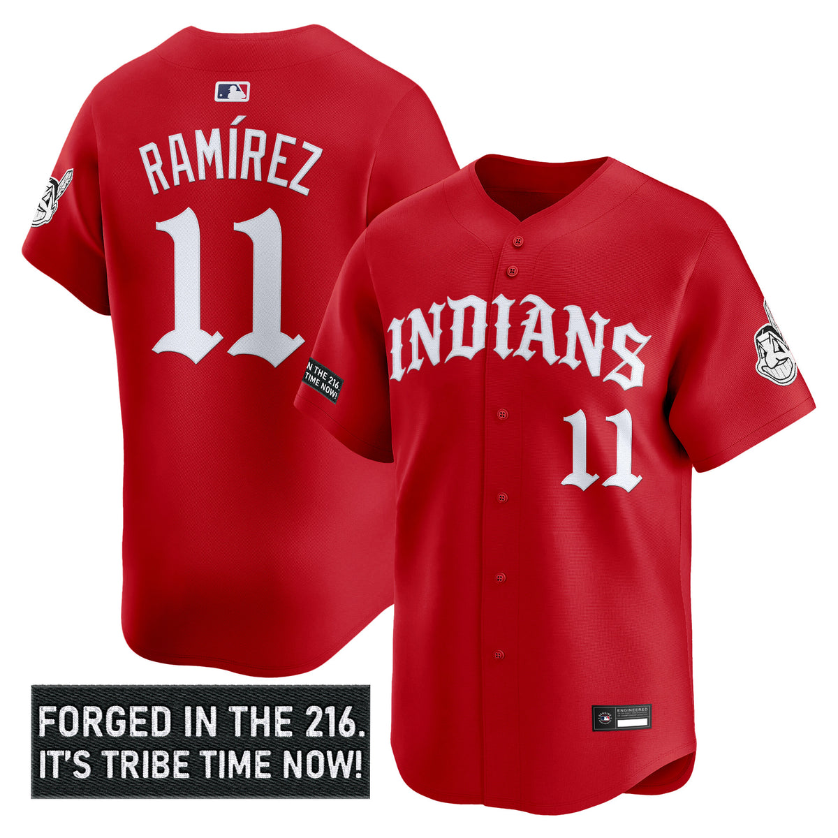 Men's Cleveland Indians 'Old English Edition' Vapor Premier Limited Jersey - All Stitched