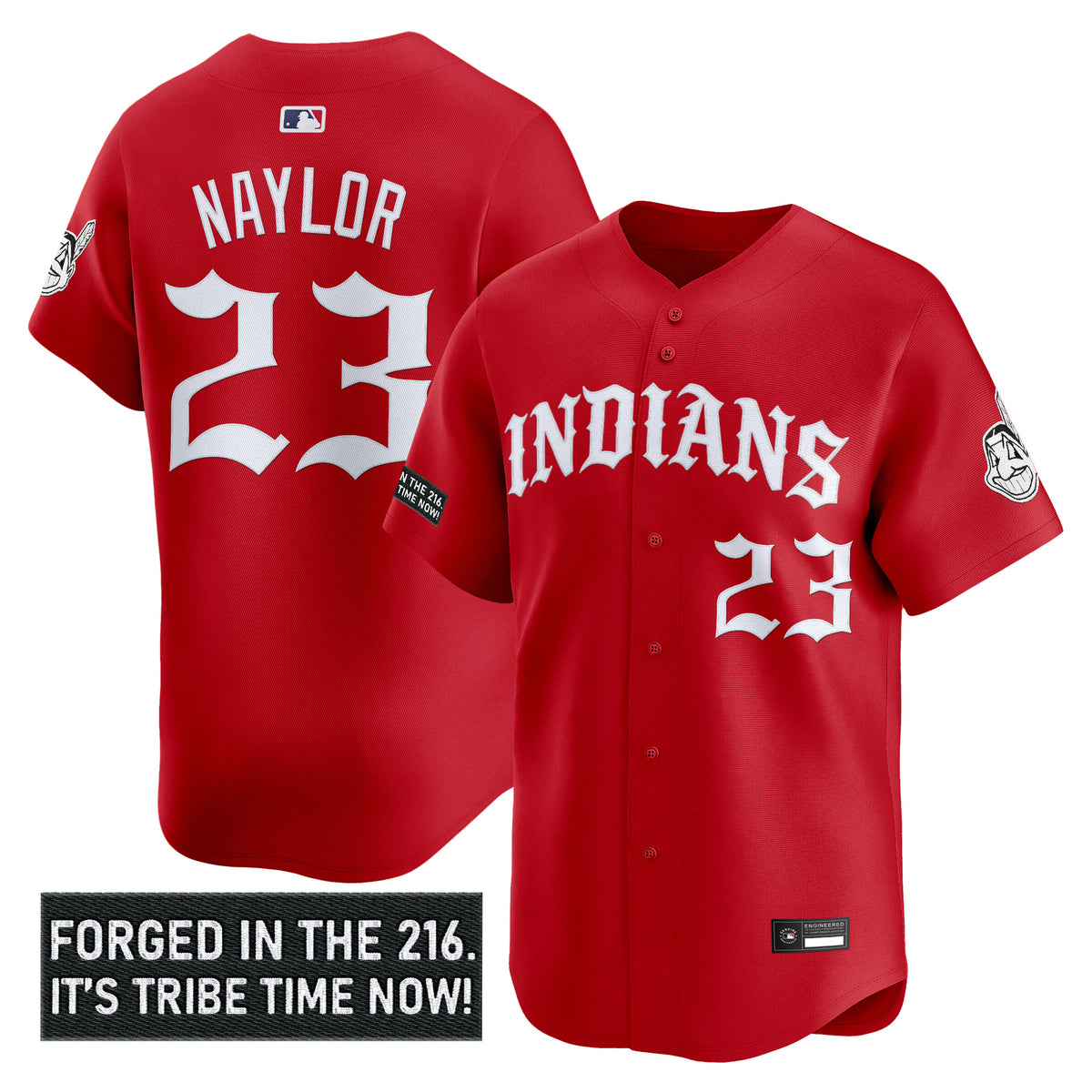 Men's Cleveland Indians 'Old English Edition' Vapor Premier Limited Jersey - All Stitched