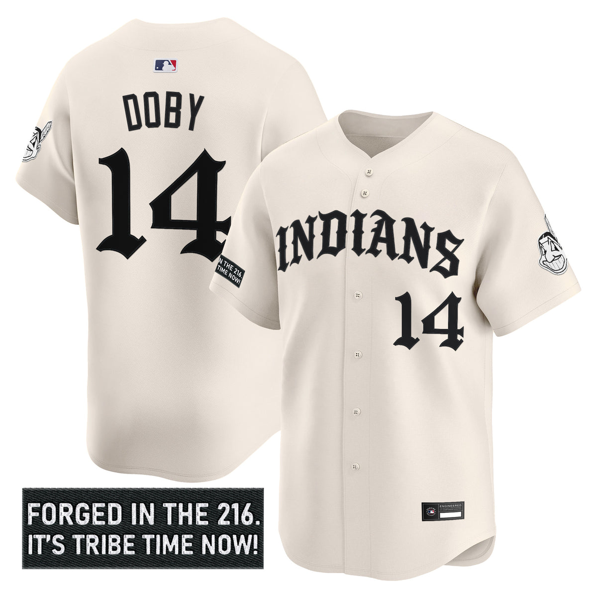 Men's Cleveland Indians 'Old English Edition' Vapor Premier Limited Jersey - All Stitched