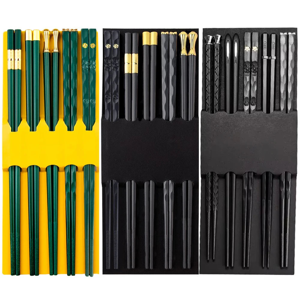5Pairs High Quality Japanese Non-Slip Chopsticks Korean Home Hotel Restaurant Portable Healthy Food Stick For Sushi Chopsticks