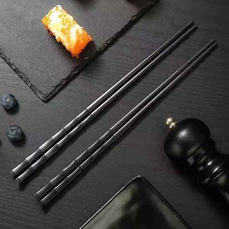 Chinese Chopsticks Food Sushi Sticks Reusable Non Slip  Dishwasher Safe Bamboo Shape Food Grade Chopsticks